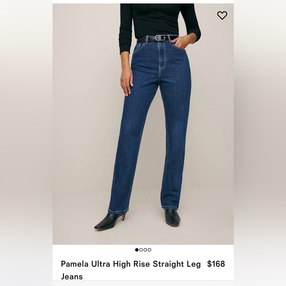 NWT Reformation High Rise Blue Jeans Timeless Style